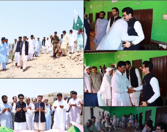 Convener District Coordination Committee Amanat Ullah Khan Shadi Khel and Deputy Commissioner Khalid Javed Goraiya Visit Bori Khel, a Suburban Area of Musakhel, on the Occasion of Thanksgiving Day