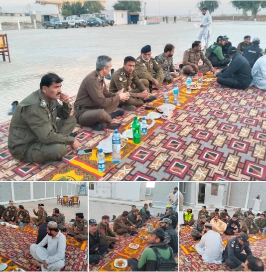 DPO Mianwali Joins Police Officers and Rangers for Iftar at Remote Search Park Chashma Border Checkpost