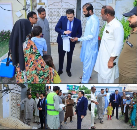 Deputy Commissioner Asad Abbas Magsi Inspects Polio Vaccination Teams in Mianwali