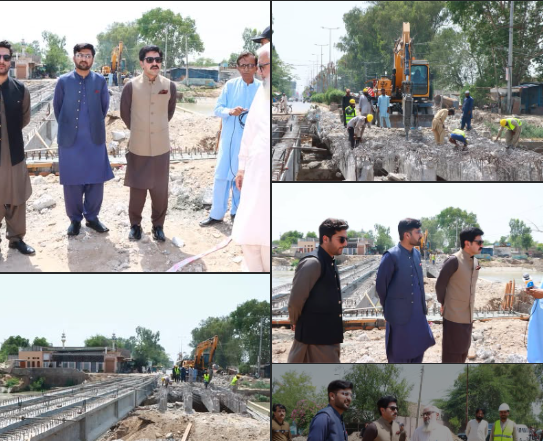 Deputy Commissioner Khalid Javed Goraiya Visits Under-Construction Thal Canal Bridge on Balo Khel Road and Reviews Construction Work