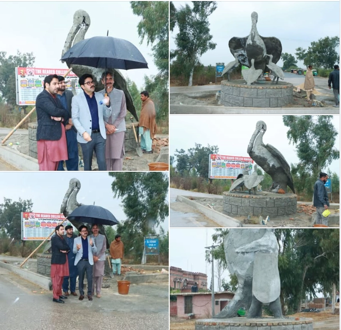 Deputy Commissioner Khalid Javed Goraya Inspects Monument Construction in Mianwali