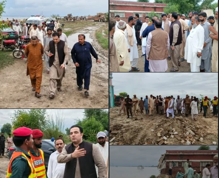 Deputy Commissioner Mianwali Asad Abbas Magsi Visits Shah Nawaz Wala, Piplan After Severe Indus River Erosion Report