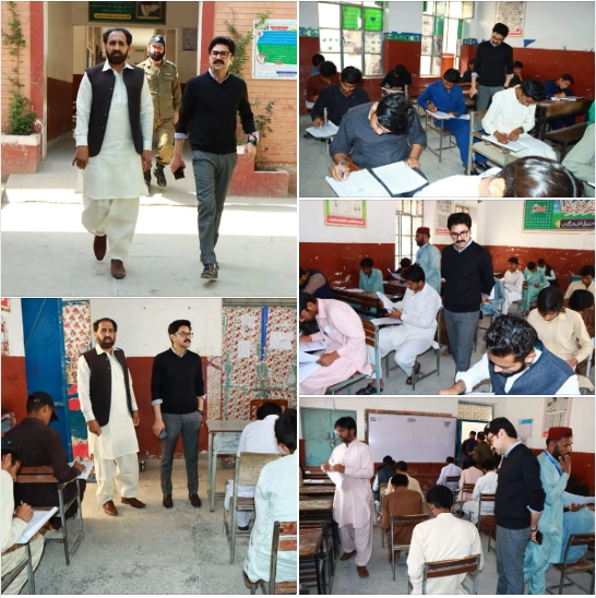 Deputy Commissioner Mianwali Visits Examination Centers in Wan Bhachran