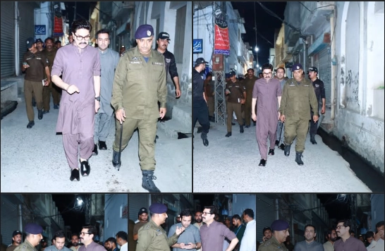Mianwali DC Khalid Javed Goraiya and DPO Capt. (R) Rai Muhammad Ajmal Visit Muharram 7 8 Processions in Wadi-e-Islam.Mianwali DC Khalid Javed Goraiya and DPO Capt. (R) Rai Muhammad Ajmal Visit Muharram 7 8 Processions in Wadi-e-Islam.