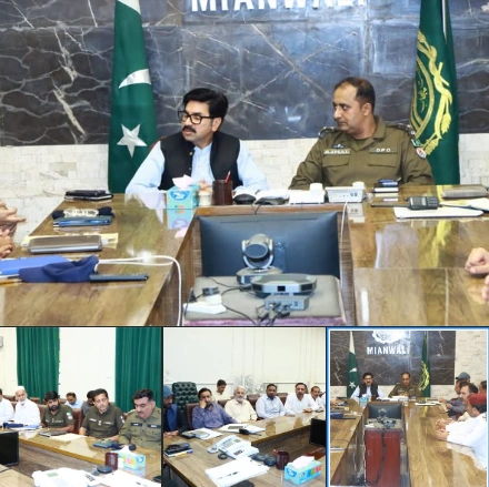 Peace Committee Meeting Held at DC Office Mianwali Under Chairmanship of DC Khalid Javaid Goraya and DPO Capt (R) Rai Muhammad Ajmal.