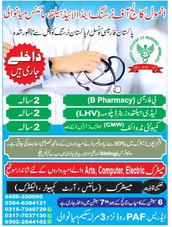 Anmol College of Nursing and Allied Health Sciences, Mianwali
